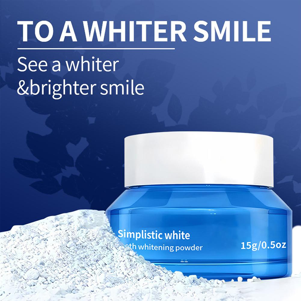 Teeth Whitening Instant - Polvo Blanqueador Dental Simple, Elimina Manchas,