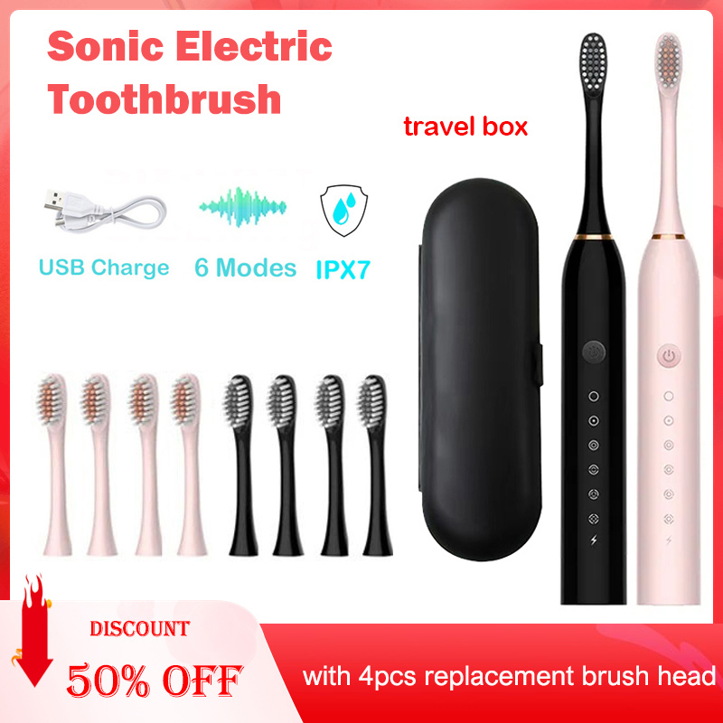 Electric Toothbrush Sonic - Cepillo de dientes eléctrico sónico IPX7,