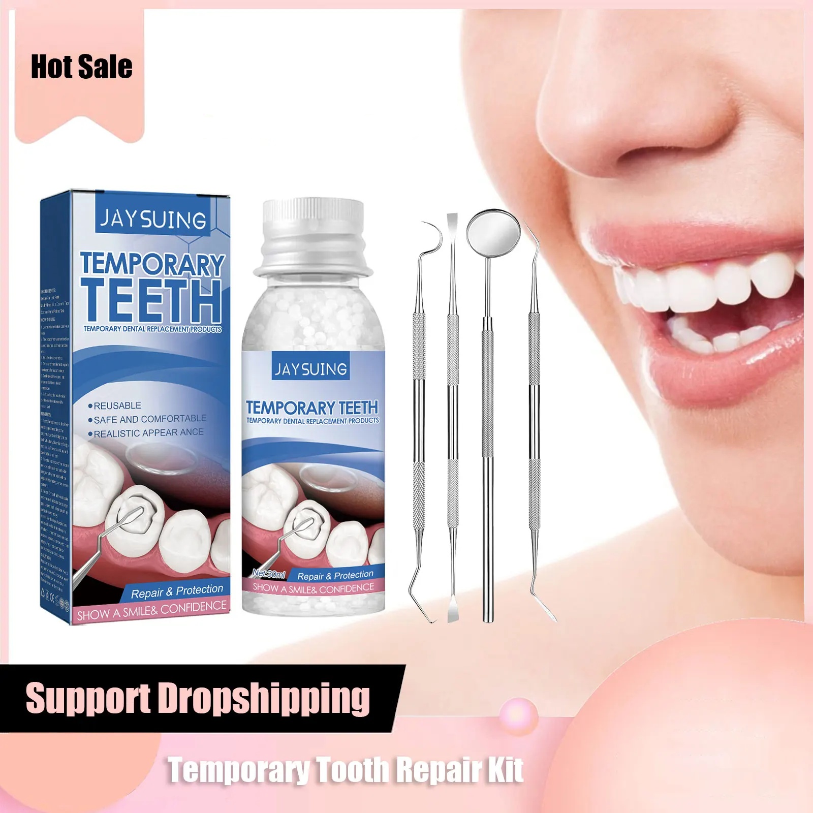 Kit de reparación dental tempo - Teeth Whitening Before And After reseña y precio