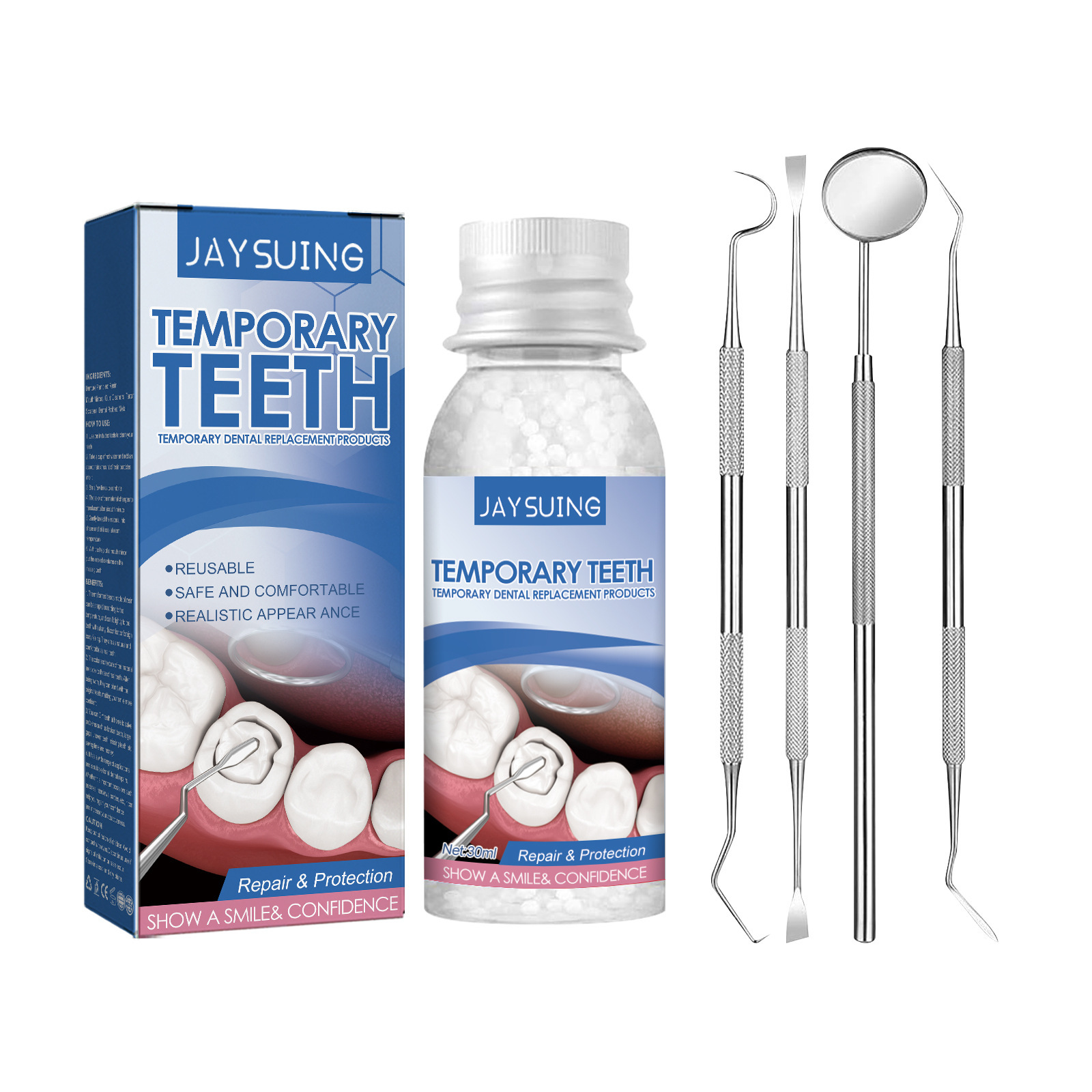 Kit de reparación dental tempo - Teeth Whitening Before And After reseña y precio