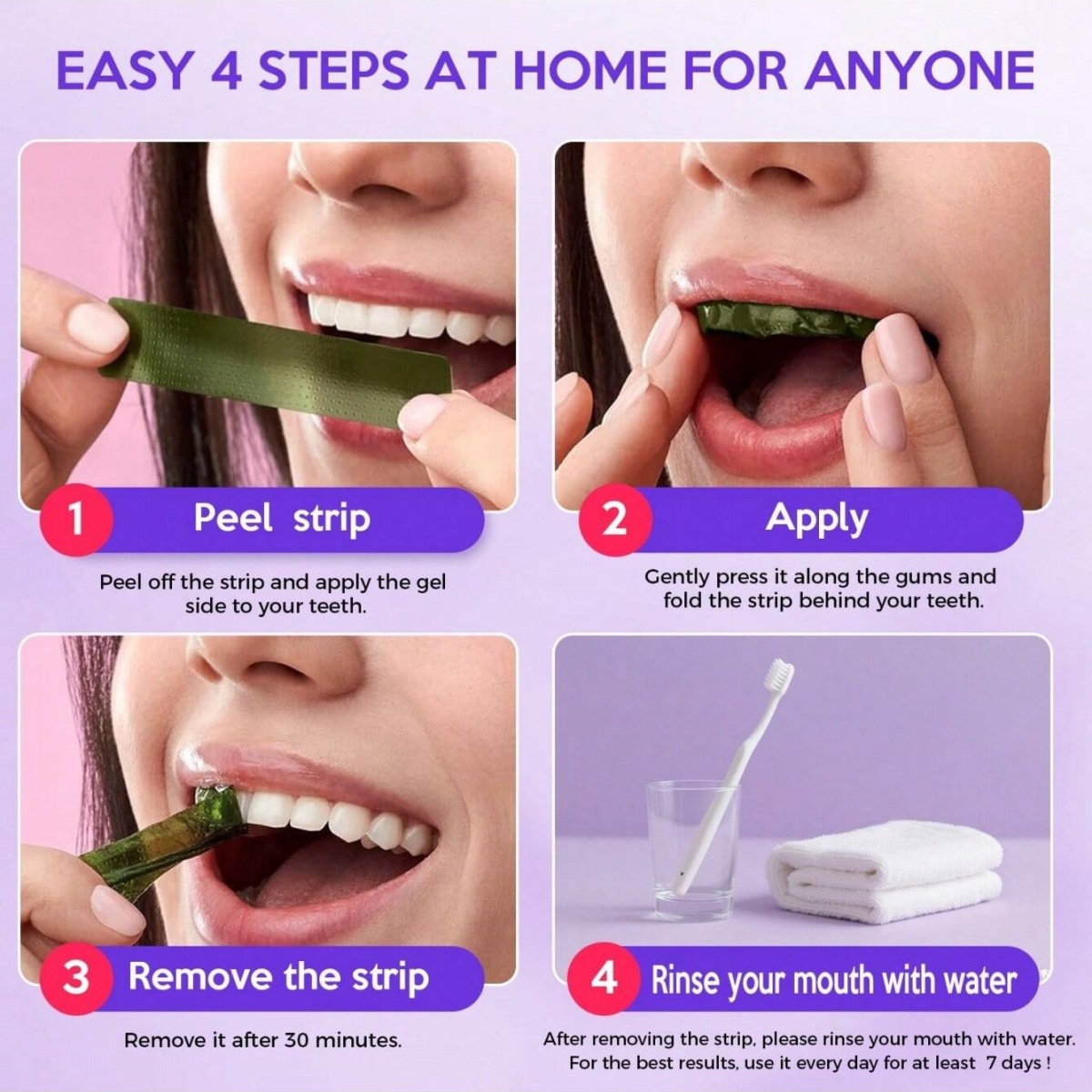 Pegatinas blanqueadoras de die - Teeth Whitening Before And After reseña y precio