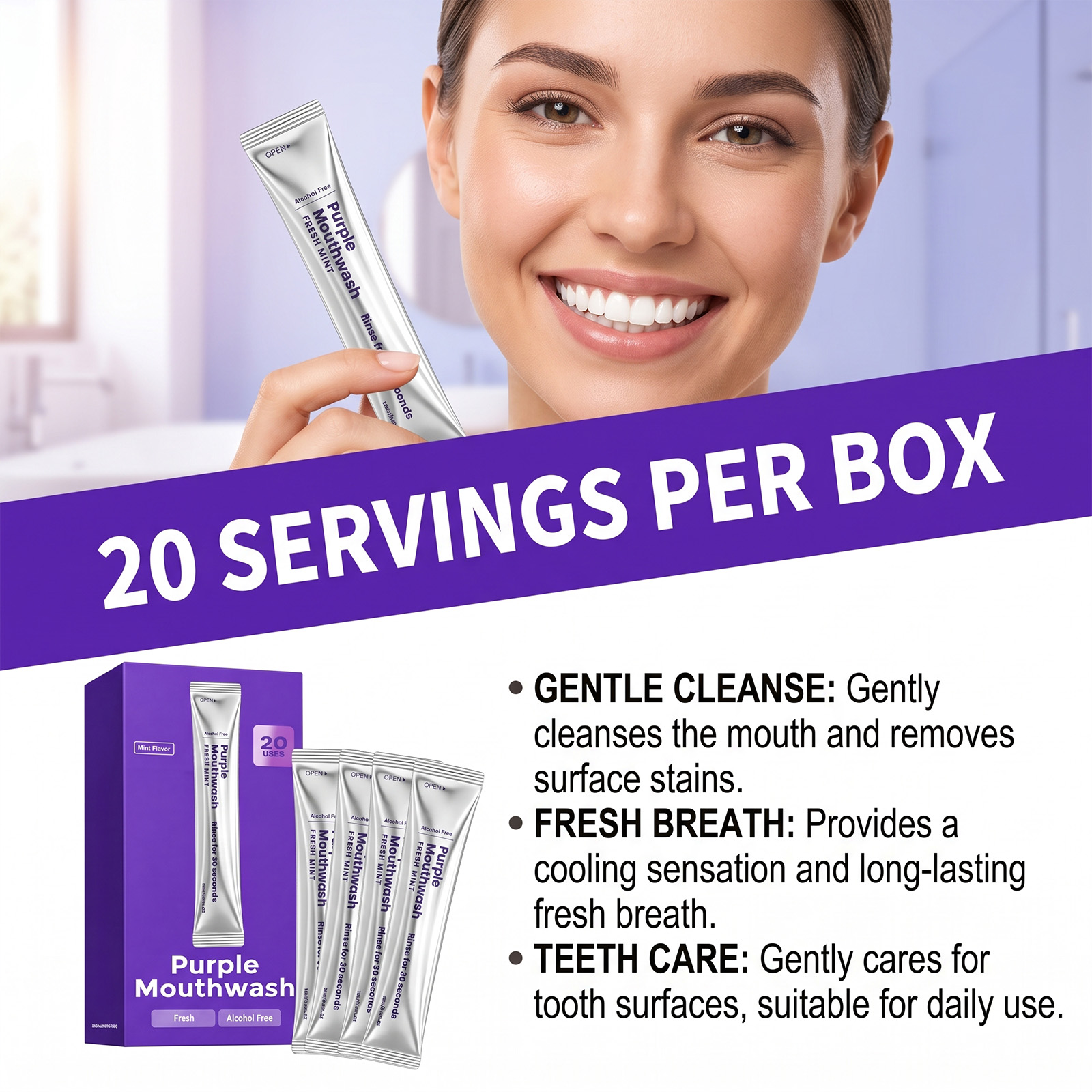 Paquete de 20 Enjuagues Bucale - Teeth Whitening Instant reseña y precio